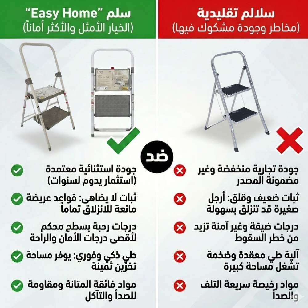 FOLDING STEP STOOL السلم المنزلي القابل للطي
